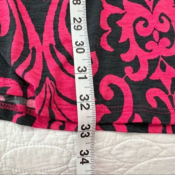 SOL R.H.R. Pink Charcoal Perfection Fleur De Floof Stretch 3/4 Sleeve Pocket Dre - Picture 11 of 14